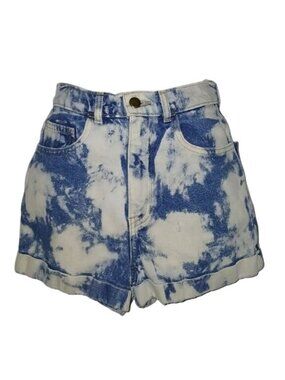 American Apparel Bleached y2k High Waist Denim Shorts